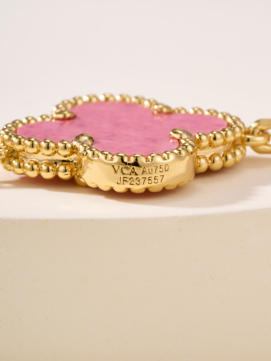 Van Cleef & Arpels Alhambra Pink Enamel Bracelet